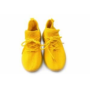 Pony BASE Mens Sneakers Yellow Knit Textile Shoes Size US 10.5 EUR 44.5 Athletic